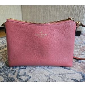 Kate Spade Bailey Pebbled Leather Crossbody Pink Purse Bag